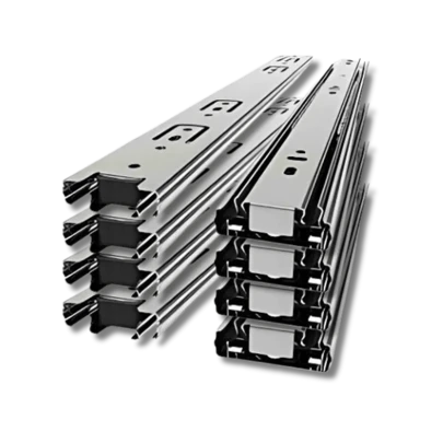 Kit 4 Pares 8 Unidades de Corrediça Telescópicas 25Cm (250MM) Para Gavetas Moveis Resistente Reforçado Aço Galvanizado - RTA Moveis