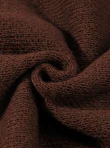 ANDREILEE Men's Casual Pullover Sweater, Streetwear Style, Solid Color, Long Sleeve, Round Neck, Loose Fit, Short Length, Lightweight, Polyester, Suitable For Spring, Autumn And Winter - Coffee Brown - View 10