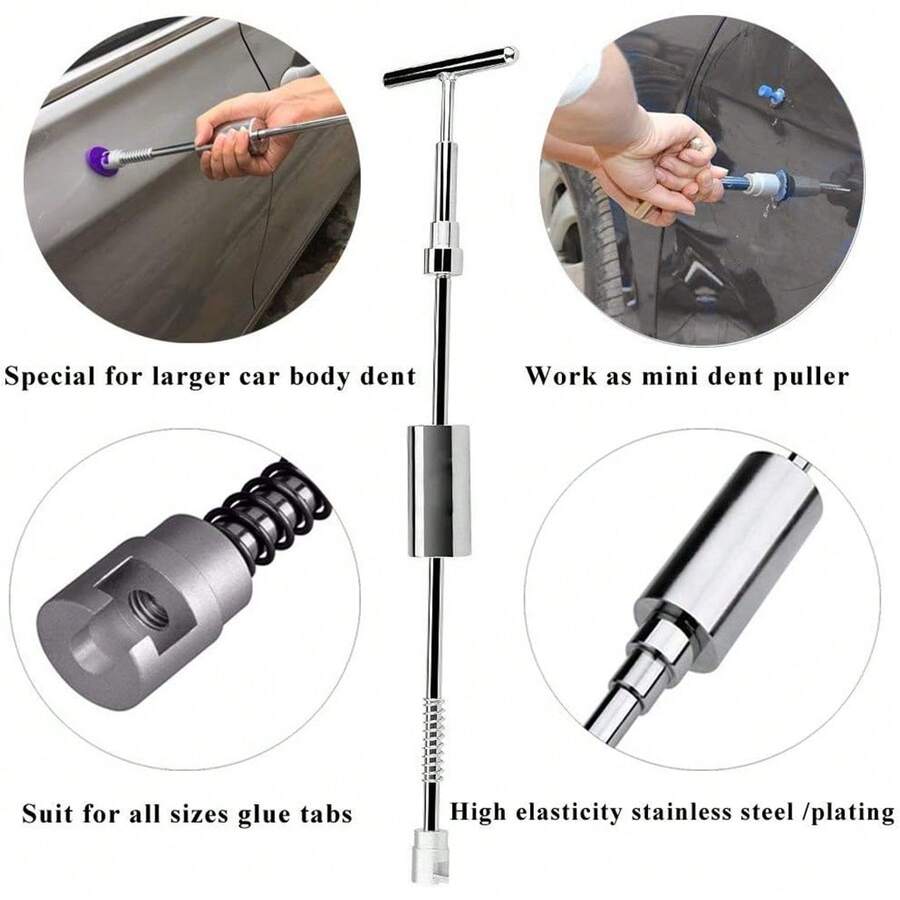 48Piece TBar PaintFree Auto Body Repair Tool Kit Dent Remover Kit