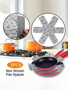 3 件/套 [大、中、小尺寸] 轻质无纺布锅垫，现代无纺布厨房锅垫毡垫 - 3個灰色鍋墊 - 查看 15