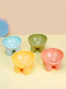 1 bát đựng thức ăn cho mèo màu Macaron nâng cao, bát đựng thức ăn bằng nhựa chống nôn nghiêng 15 độ cho mèo và chó nhỏ, thiết kế dễ thương để bảo vệ cổ, bát đựng thức ăn và nước lý tưởng cho thú cưng sử dụng hàng ngày - Nhiều màu - Xem 4