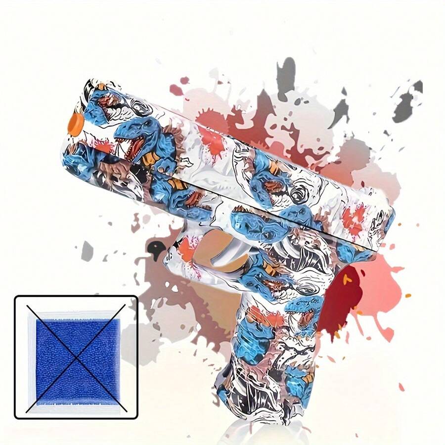 Toy Gel Ball Blaster, Fully Manual Outdoor Toy Model Without Charging, Suitable For Backyard Games,Gift(Without Bullet)