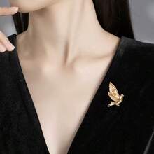 1 件可爱金色面包爱好者胸针 - 独特的锌合金动物胸针 - 和平爱好者、时尚配饰收藏家 - 动物爱好者的完美礼物 - 女士胸針 - 查看 4