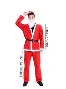 1 套成人圣诞老人服装、圣诞装 - 彩色 - 查看 2