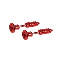 男女通用不锈钢十字螺丝耳环 - 彩色 - 查看 15