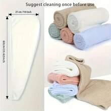 Bộ 1 khăn tắm sợi siêu mềm dành cho phụ nữ - Nhanh khô, siêu thấm hút, chăm sóc nhẹ nhàng cho tóc xoăn hoặc hư tổn, phụ kiện phòng tắm màu trơn - Nhiều màu - Xem 2