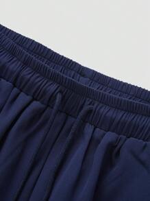1 conjunto Conjunto Dashiki Azul Marinho Masculino, Gola e Punhos Bordados, Manga Longa, Calça de Cintura Elástica, Traje Africano, Camisa e Calça Casuais Masculinas 2 Peças, Novo Estilo para Todas as Estações, Casamento, Festa, Encontro, Uso Diário