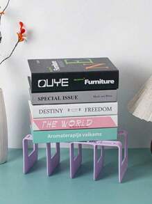 1pc Acrylic Desktop Book Stand Organizer, Book Divider & Display Rack