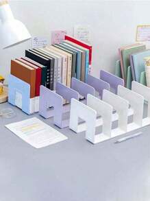 1pc Acrylic Desktop Book Stand Organizer, Book Divider & Display Rack