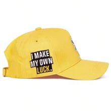 1 Pieza Gorra de béisbol con bordado de trébol de cuatro hojas para hombre, ajustable, de protección solar para uso en exteriores, informal, para primavera, otoño, viajes y playa