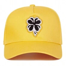 1 Pieza Gorra de béisbol con bordado de trébol de cuatro hojas para hombre, ajustable, de protección solar para uso en exteriores, informal, para primavera, otoño, viajes y playa
