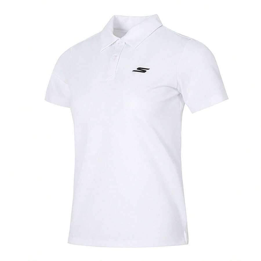 Skechers 1 pieza Camisa tipo polo de manga corta para mujer de Skechers, tejido deportivo cómodo y transpirable de moda