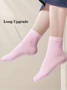 1 对（升级长版）精油足膜，保湿软化干裂足部护理，保湿脚跟凝胶腿套 - 淺粉色 - 查看 5