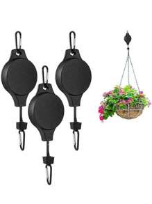 1 pieza Gancho de jardinería, Gancho retráctil para colgar cestas de plantas, Herramienta colgante creativa para el hogar