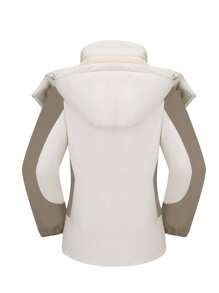 CAMEL CROWN 女士滑雪夹克冬季雪地外套保暖羊毛山地防水女式夹克 - 米色 - 查看 10