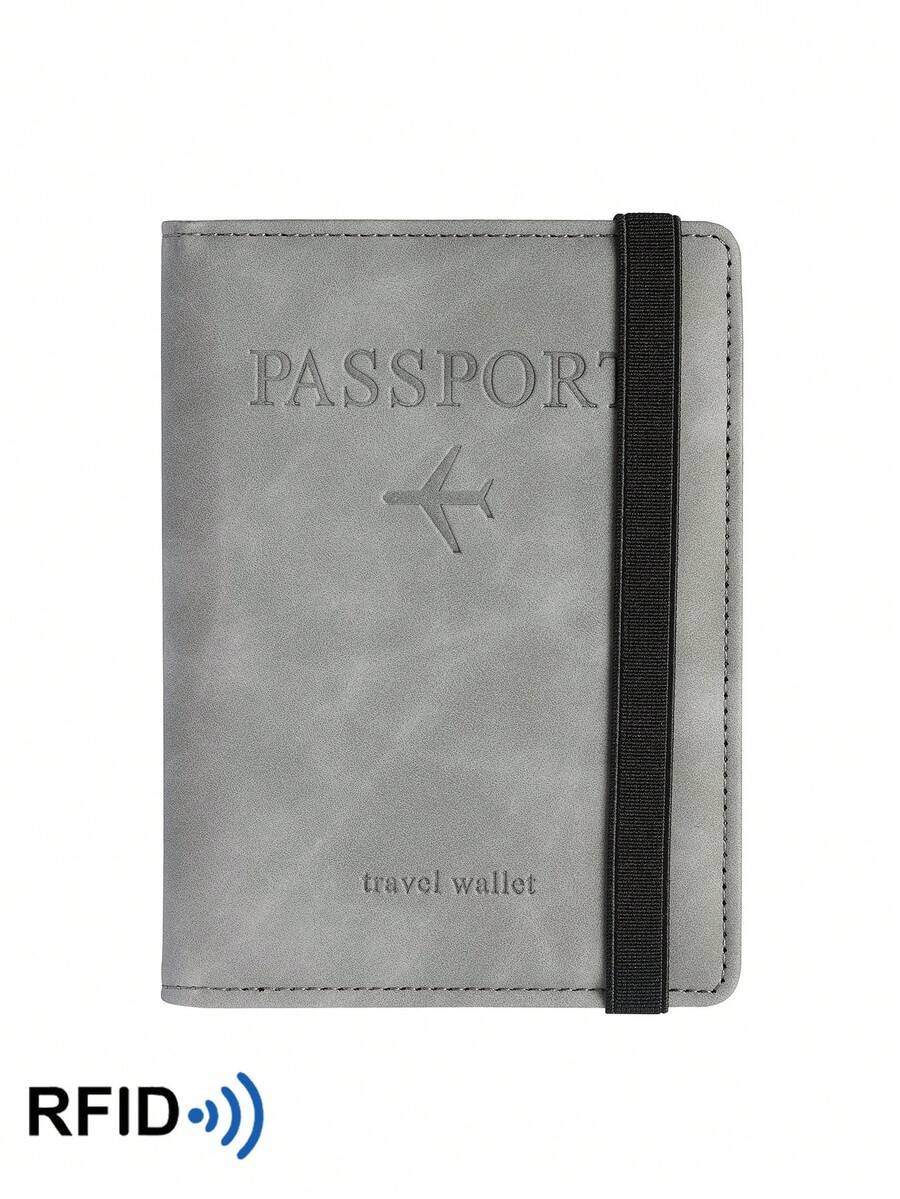 BATSIOE RFID 屏蔽旅行钱包，简约轻便的多功能护照夹，带卡槽，适用于旅行、旅行必需品、健身、露营、度假必需品、度假配件、旅行配件、邮轮护照套
