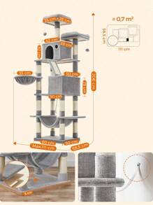 Feandrea Cat Trees & Condos - 淺灰色 - 查看 5