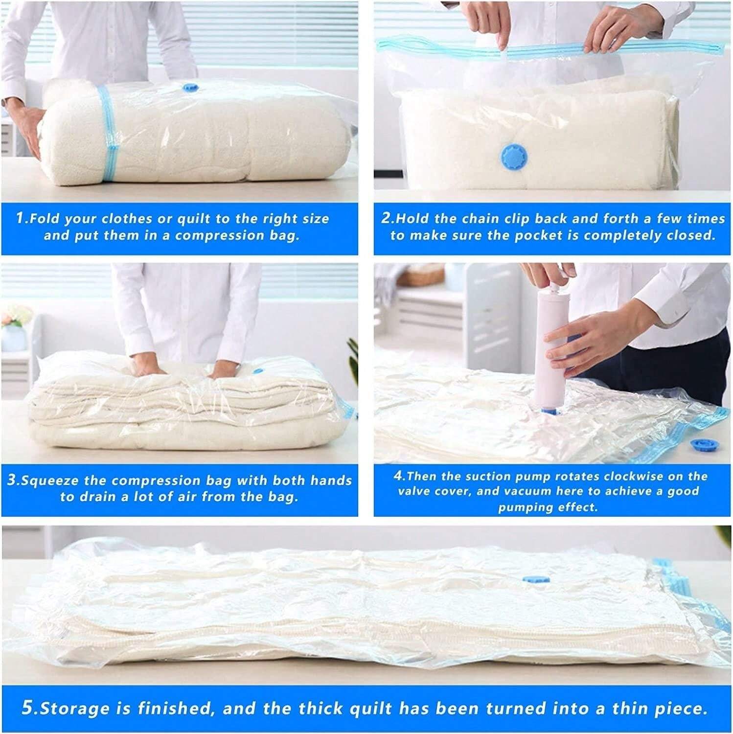 Vacuum Storage Bags, Beding Organizer Cloest Organiser Space Saver Bags