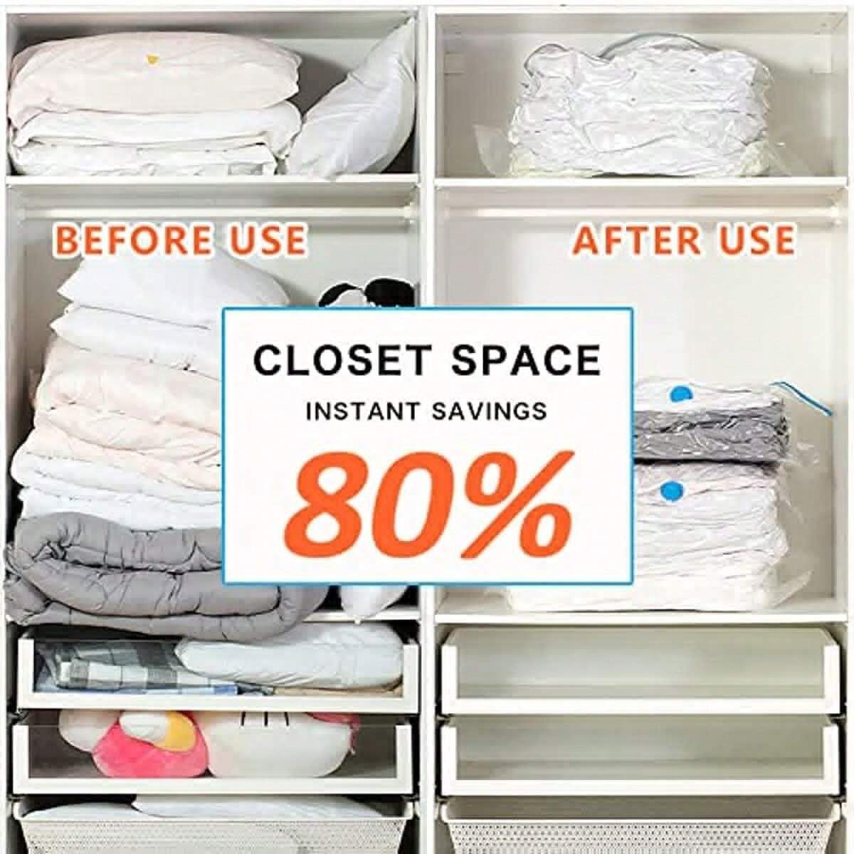 Vacuum Storage Bags, Beding Organizer Cloest Organiser Space Saver Bags