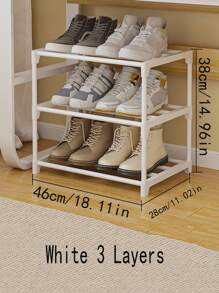 1pc Simple Dormitory Shoe Rack, Under Bed Space-Saving Multilayer Shoe Organizer For Front Door/Entryway - Multicolor - View 9