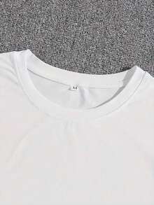 Men's T-Shirt With Stylish Writing Print - 白色 - 查看 2