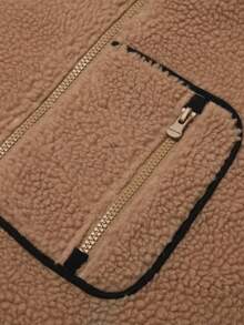 mini bala Family Matching Plush Jackets For Four - Coffee - View 7