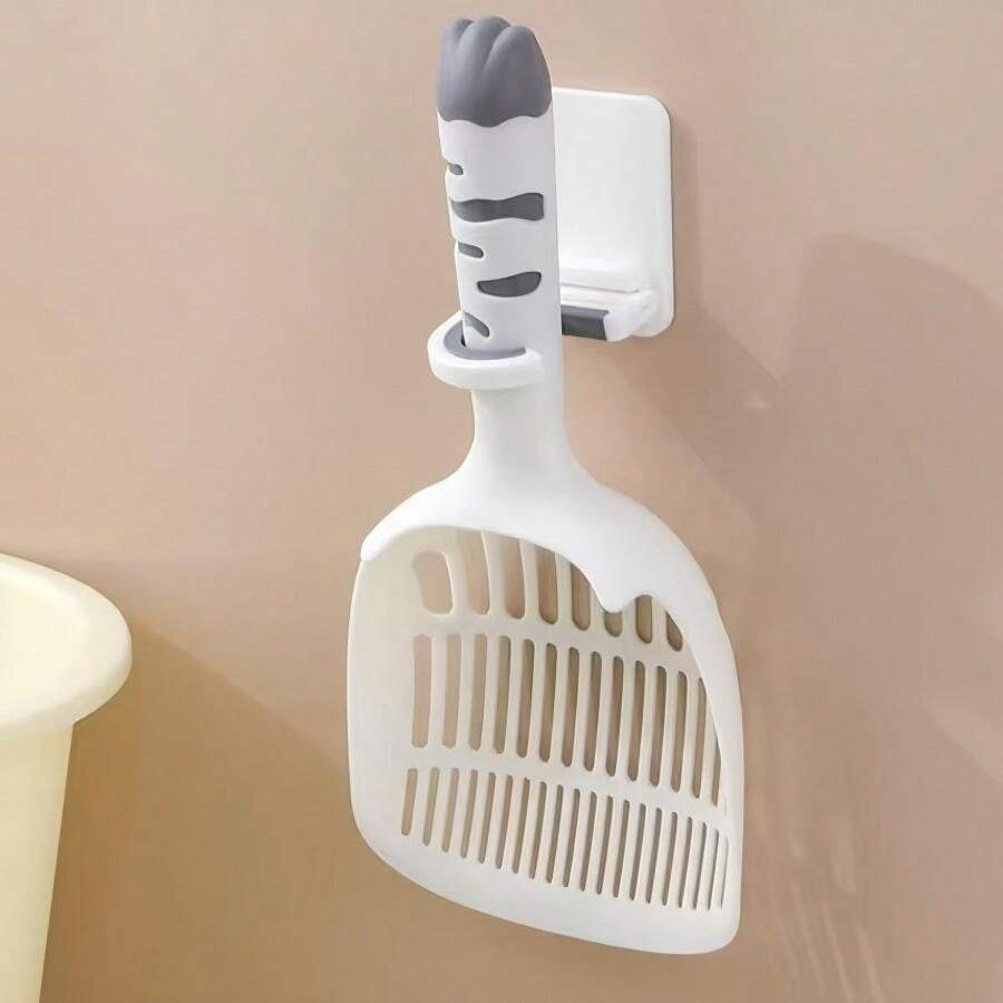 1pc Large EasyToClean Pet Waste Scoop In White, For Removing Cat And