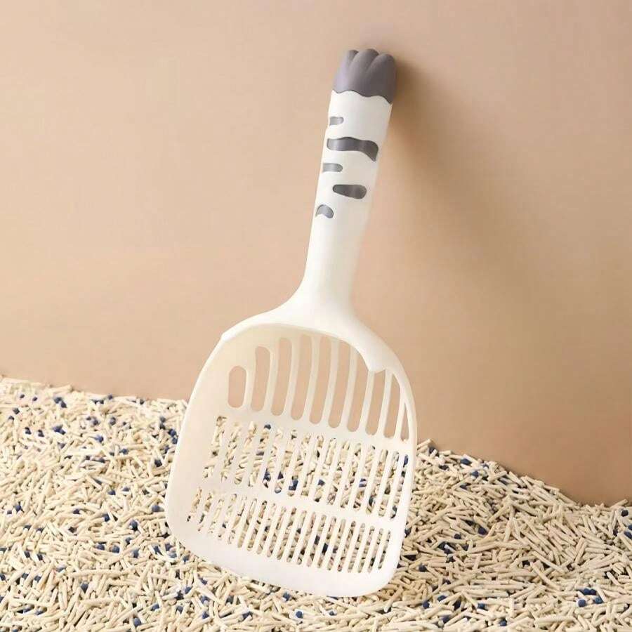 1pc Large EasyToClean Pet Waste Scoop In White, For Removing Cat And