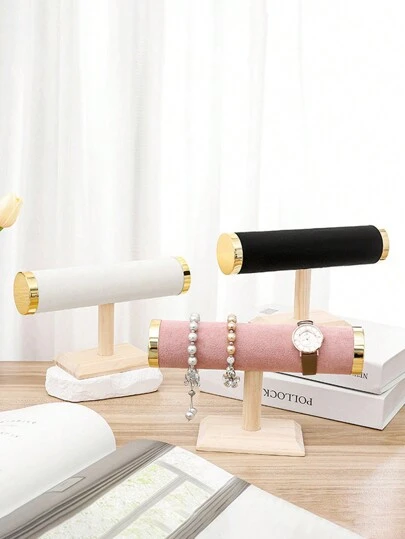 1 pieza/2 piezas Soporte organizador de madera elegante para exhibir joyas, para collares, pulseras, diademas y relojes - Perfecto para regalos en días festivos, Navidad, Acción de Gracias, Año Nuevo y San Valentín - Solución de almacenamiento de mostrador con estilo para entusiastas de la moda y amantes de la joyería