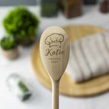 Customized Personalized Engraved Wooden Spoons - Custom Text, For Baking, Baker, Chef, Star Baker, Your Text Here, Birthday, Christmas, Housewarming - Multicolor - View 5
