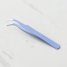 6 件不锈钢马卡龙彩色镊子 防静电精密 3D 贴纸珠宝钳镊子美甲工具 - 彩色 - 查看 11