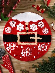 1 tấm thảm tròn giả Cashmere trang trí Giáng sinh, trang trí phòng ngủ gia đình, thảm đầu giường, ghế sofa chống trượt phòng khách, thảm trải bàn cà phê quà tặng tốt nhất - Nhiều màu - Xem 2