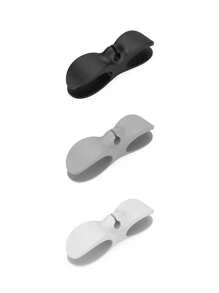 1/4pcs Kitchen Storage Cable Winder & Plug Holder For Household Appliances (2 Black + 2 White)