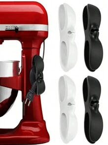 1/4pcs Kitchen Storage Cable Winder & Plug Holder For Household Appliances (2 Black + 2 White)