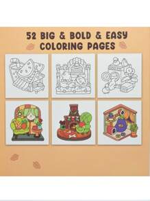 Hygge Place: Coloring Book For Adults And Teens, Bold And Easy Designs For Relaxation With Cozy Little Corners (Bold & Easy Coloring).Christmas Gift, Cute Cartoon Coloring Book. Back To School,Back To School,School Supplies