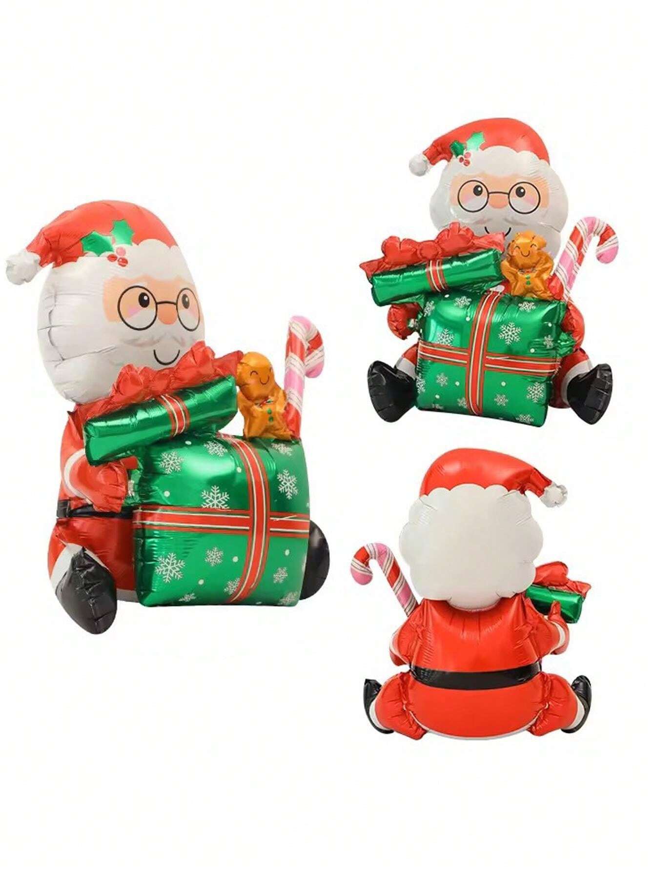 MECRLA 2pcs Santa Claus & Christmas Reindeer Balloon, Sitting Balloon