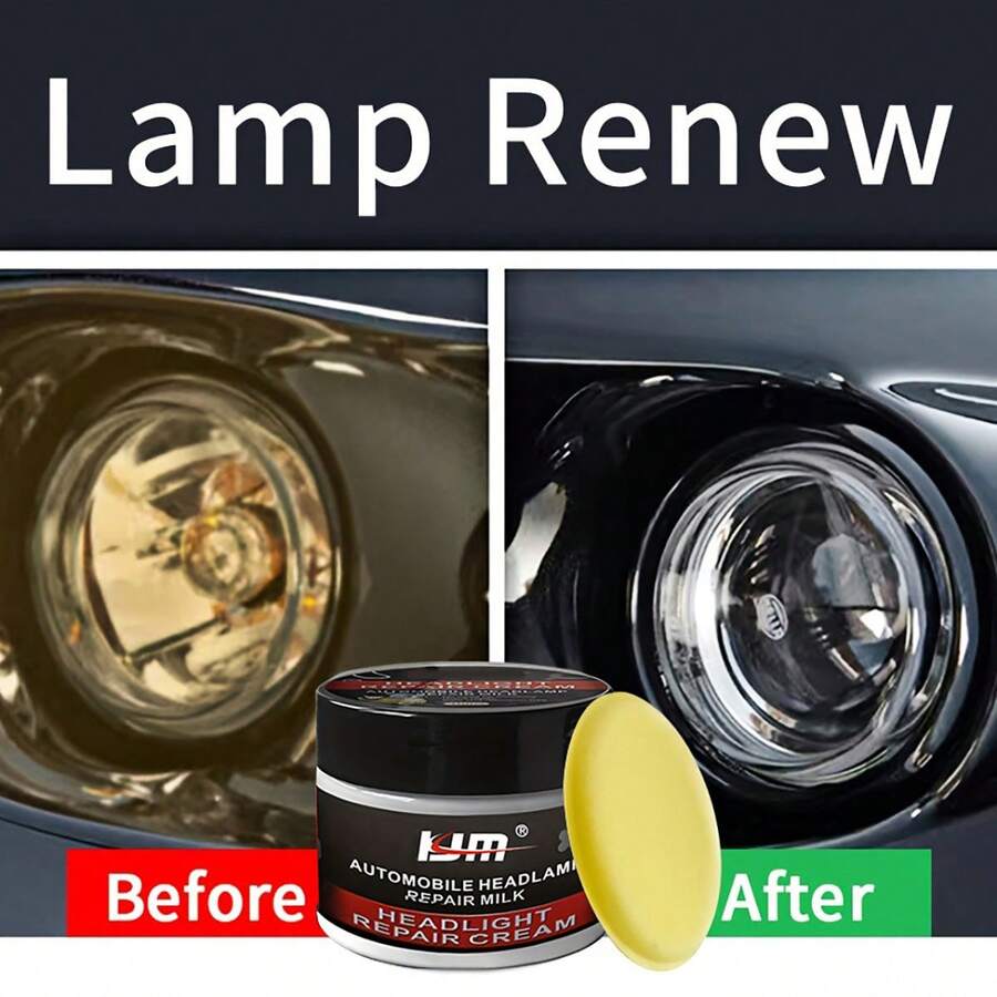Car Headlight Restoration Kit Deep Cleaning Compound, Scratch Repair