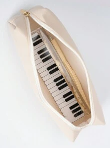 حقيبة أقلام قابلة للتخصيص - قطعة واحدة حقيبة قلم للقرطاسية، مقبض سحاب حقيبة صغيرة من الجلد، للأقلام والأقلام الرصاص والصبغات ومستحضرات التجميل، ل- العملات المعدنية، لمسات بوهيمية