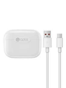 ASUS ASus Wireless Earphones With Mic Charging Bay Headset White Earbuds Long Battery Stereo On-Ear Headphones Touch For IOS/Apple/ Gifts