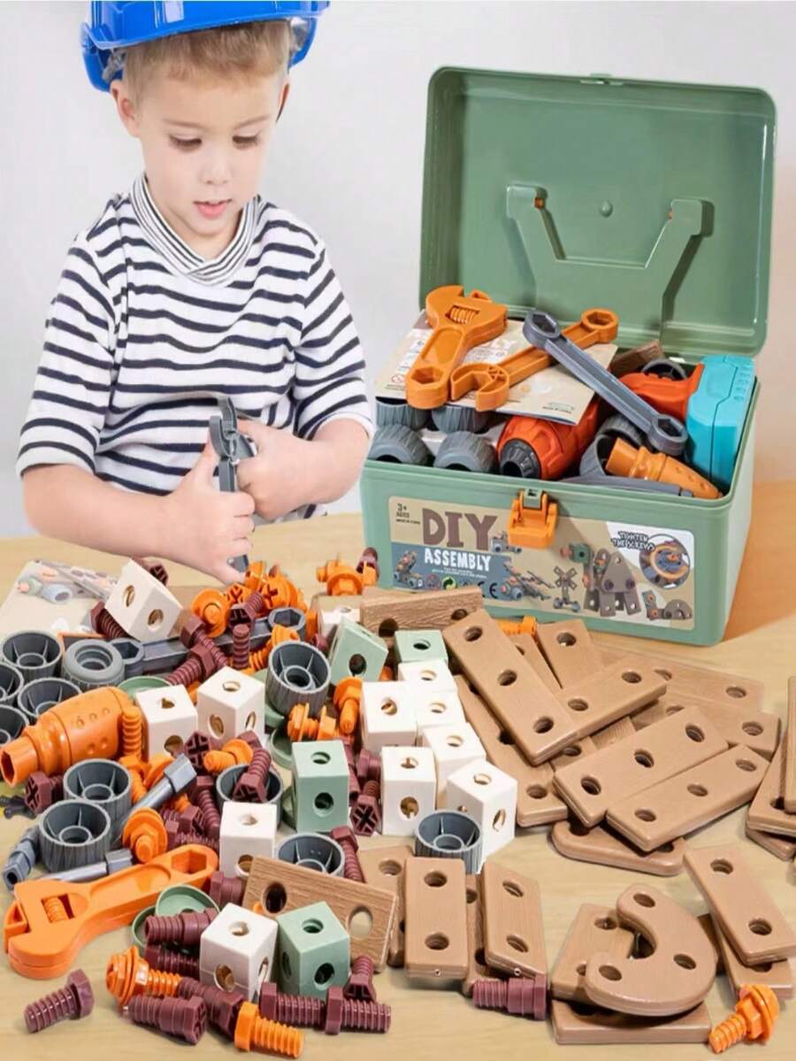 Bộ đồ chơi dụng cụ 2 trong 1 cho trẻ em, dụng cụ tháo lắp sửa chữa, bộ đồ chơi tua vít điện (Kiểu dáng và màu sắc ngẫu nhiên) - Nhiều màu - Xem 1