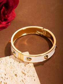 1 件夸张彩色珐琅指甲设计手镯，适合日常佩戴和聚会 - 滴油款 - 查看 8