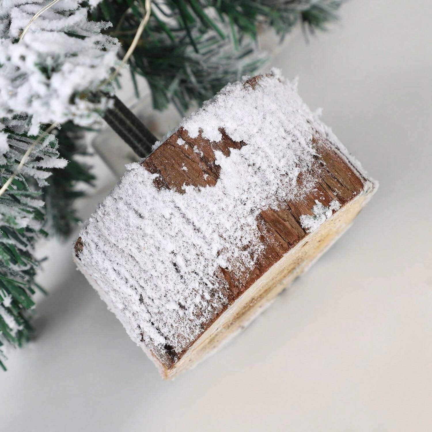 1 Pc Prelit Tabletop Christmas Tree Snow Flocked Christmas Tree With