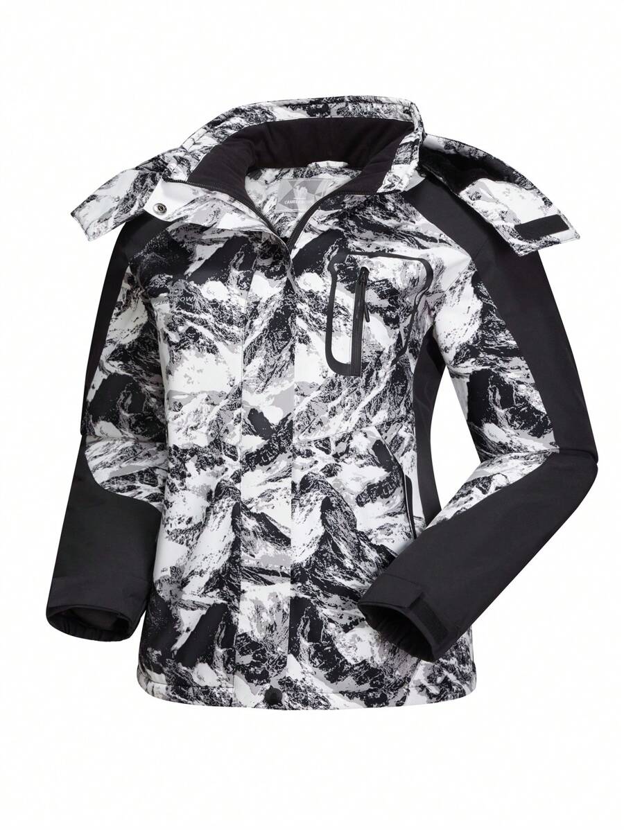 CAMEL CROWN Women's Ski Jacket, Warm Thermal Lined Waterproof Outdoor Jacket For Winter Snow Sports - Grey - View 1