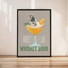 HALFLEMART 1 tấm áp phích cocktail cổ điển, rượu whisky mojito, trang trí phòng khách, không có khung - Nhiều màu - Xem 18