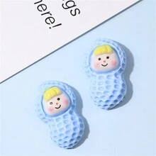 5 chiếc móc giày họa tiết đậu phộng dễ thương, thích hợp cho guốc rỗng, giày làm vườn, dép xăng đan, trang trí giày thời trang - Dòng đậu phộng Duomei - Xem 7
