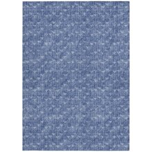 HomeRoots 5' X 8' Navy Blue Geometric Washable Non Skid Indoor Outdoor Area Rug