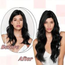 Body Wave 16-26 英寸胶带接发波浪形细长发 20 件/包无缝皮肤纬纱胶接发带隐形双面胶带 #1B 黑色