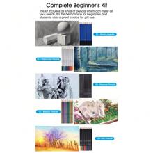 144Pcs Sketching & Drawing Pencils Art Kit,Professional Drawing Art Tool Kit CharcoalGraphiteWatercolorMetallicColored Drawing Pencils Set For Artists,Beginners,Adults,Kids,Teens - 如圖所示 - 查看 7