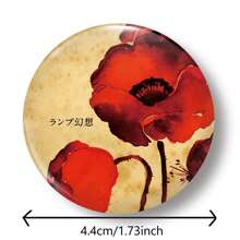 1 件复古花卉图案别针胸针徽章，纽扣配件，适用于装饰服装、包袋、背包。馈赠亲朋好友的趣味礼物。