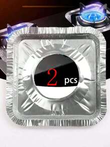 Disposable Aluminum Foil Gas Stove Oil Splash Guard, Square Resistant High Temperature Gas Stove Waterproof, Oil-Proof Cover Cleaning Pad For Kitchen Stove 50/10pcs